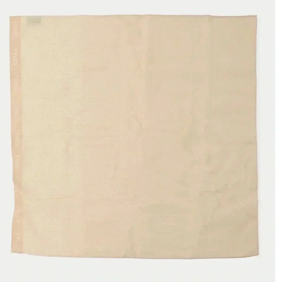 EUC Fendi beige  Zucchino FF Logo Printed Scarf - Picture 8 of 9